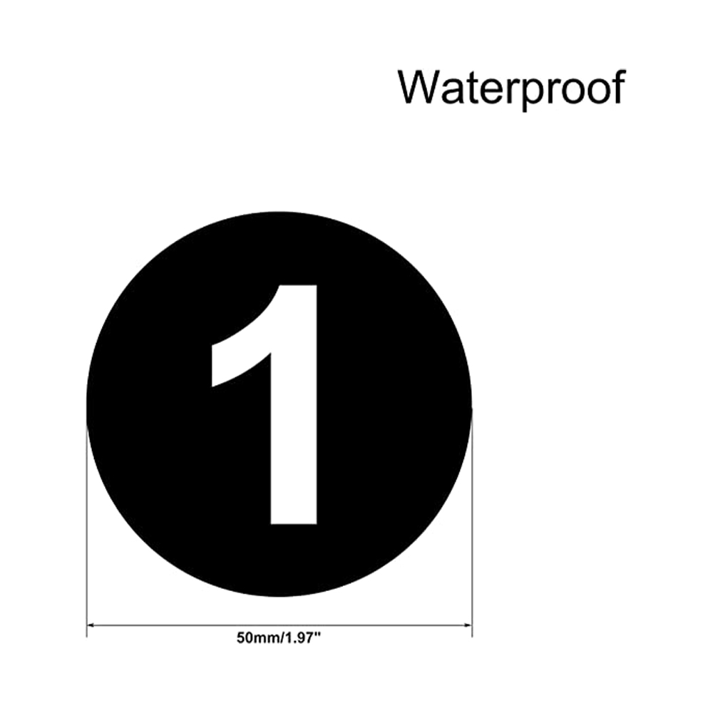 Étiquette d'autocollant de bouteille de numéro étanche transparente pour le comptage