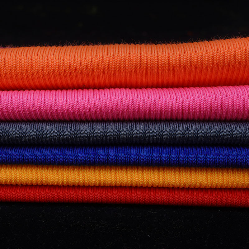 Nervuré avec polyester/spandex, 2 mm, couleur personnalisée, teinture continue